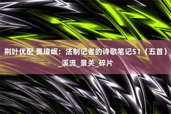 荆叶优配 贾璋岷：法制记者的诗歌笔记51（五首）_溪流_景关_碎片
